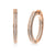Bar CZ Medium Inside-Out Hoop Earrings in Sterling Silver 0.75"