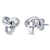 Love Knot Stud Earrings in Sterling Silver