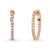 Oval CZ Medium Inside-Out Hoop Earrings in Sterling Silver 0.84"