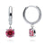 Solitaire Round CZ Dangle Earrings in Sterling Silver 1.6ct