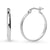 Dome Medium Hoop Earrings in Sterling Silver 1"