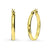 Dome Medium Hoop Earrings in Sterling Silver 1"