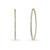 CZ Large Inside-Out Hoop Earrings in Sterling Silver 2.5"