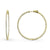 CZ Large Inside-Out Hoop Earrings in Sterling Silver 2"