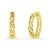 Woven Medium Hoop Earrings in Sterling Silver 0.72"