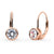 Solitaire 1.2ct Bezel Set Round CZ Dangle Earrings in Sterling Silver
