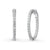 CZ Medium Inside-Out Hoop Earrings in Sterling Silver 1"