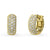 Dome CZ Small Huggie Earrings in Sterling Silver 0.5"