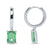 Solitaire Emerald Cut CZ Dangle Earrings in Sterling Silver 2ct
