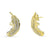 Feather CZ Stud Earrings in Sterling Silver
