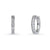 Bar CZ Hoop Earrings in Sterling Silver