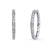 Bar CZ Hoop Earrings in Sterling Silver