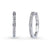 Bar CZ Hoop Earrings in Sterling Silver