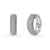 Dome CZ Hoop Earrings in Sterling Silver