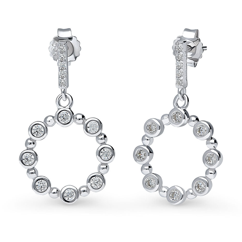 Bead Bubble CZ Necklace and Earrings Set in Sterling Silver, 4 of 13