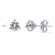 Solitaire Round CZ Stud Earrings in Sterling Silver
