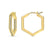 Hexagon CZ Medium Inside-Out Hoop Earrings in Sterling Silver 0.8"