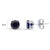 Solitaire Round CZ Stud Earrings in Sterling Silver 1.6ct