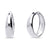 Dome Medium Hoop Earrings in Sterling Silver 1"