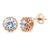 Solitaire 1.6ct Crown Set Round CZ Stud Earrings in Sterling Silver