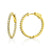 CZ Medium Inside-Out Hoop Earrings in Sterling Silver 1"