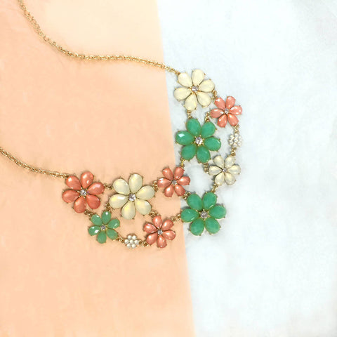 Image Contain: Flower Statement Necklace