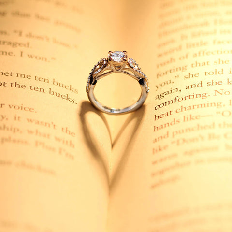 Image Contain: Solitaire with Side Stones Ring