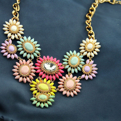 Image Contain: Flower Statement Necklace