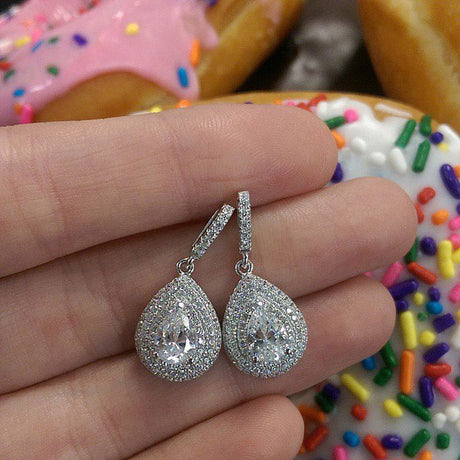 Image Contain: Halo Dangle Earrings