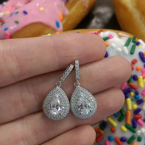 Image Contain: Halo Dangle Earrings