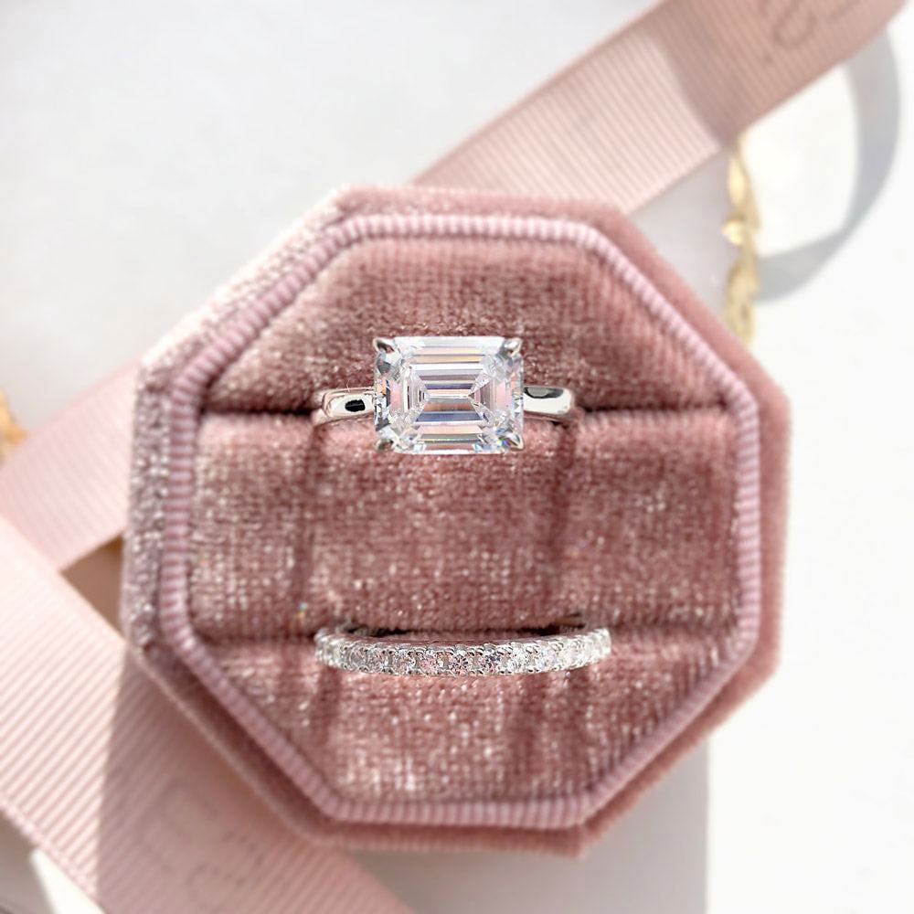 Silver Halo Oval Cut Cubic Zirconia Wedding Engagement Ring