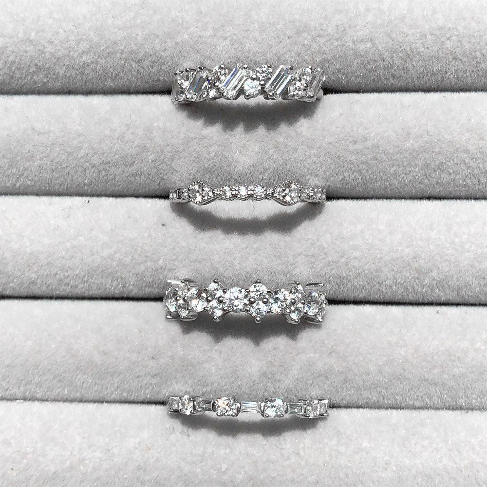 Image Contain: Art Deco Eternity Ring, Cluster Band, Eternity Ring, Flower Half Eternity Ring