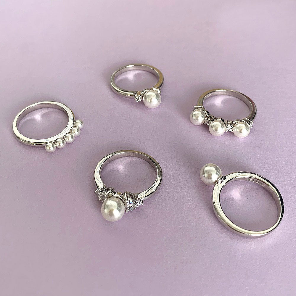 Image Contain: 5-Stone Band, Ball Bead Ring, Solitaire Ring, Solitaire with Side Stones Ring