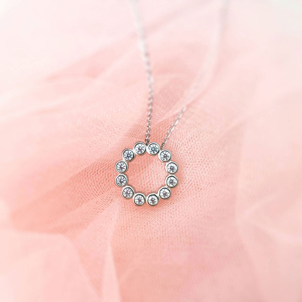 Image Contain: Open Circle Pendant Necklace