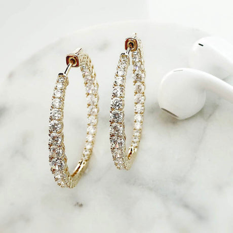 Image Contain: Graduated Inside-Out Hoop Earrings