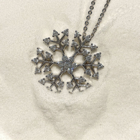 Image Contain: Snowflake Pendant Necklace
