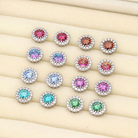 Halo Stud Earrings, Kaleidoscope Stud Earrings