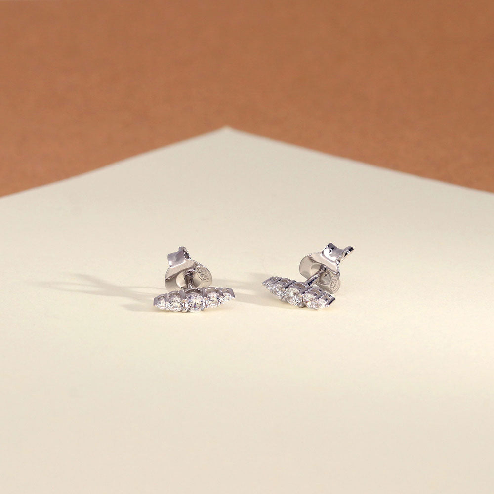 Hollow Stud Earrings in Silver | Burberry® Official