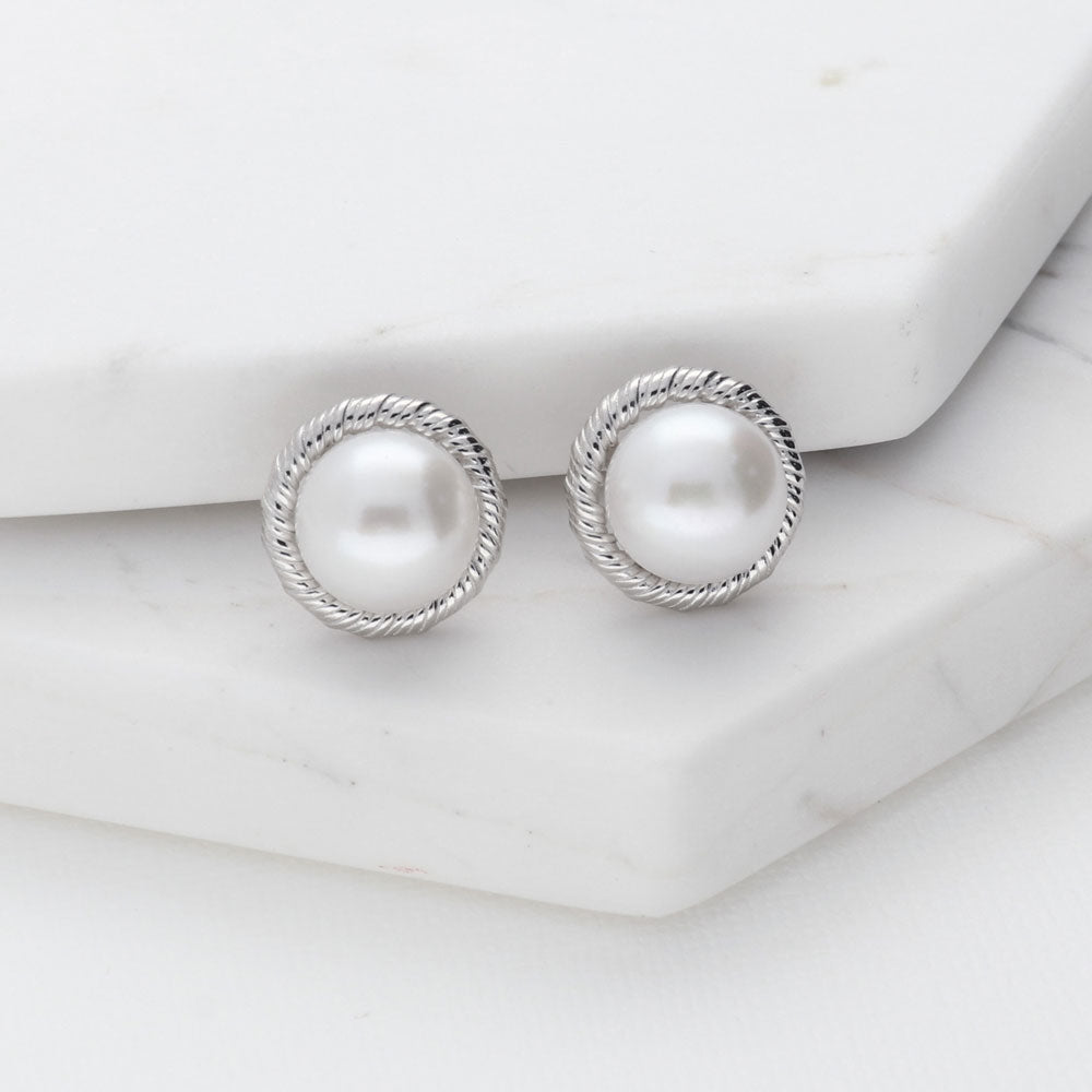 Sterling Silver Bow Tie Ribbon Cubic Zirconia Stud Earrings
