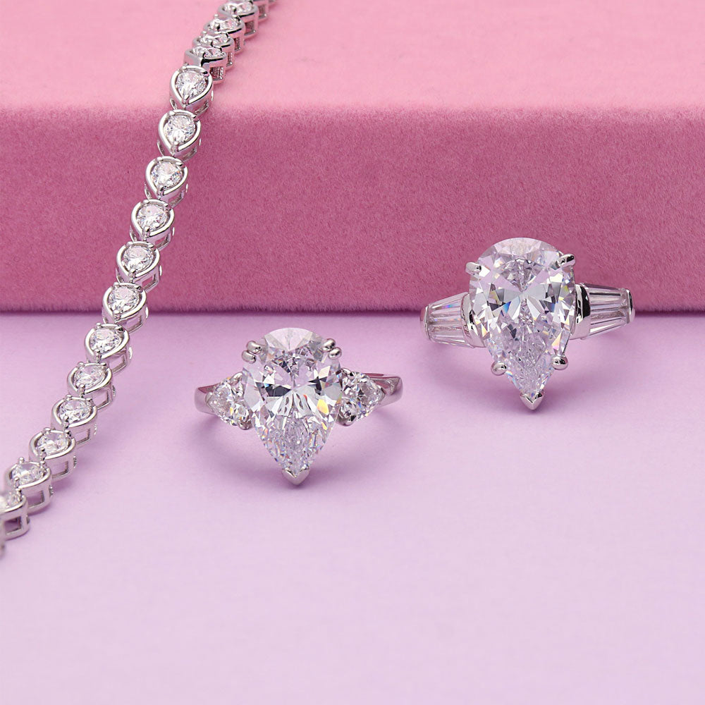 Image Contain: 3-Stone Ring, East-West Tennis Bracelet