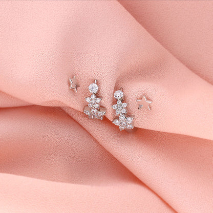 Image Contain: Star Hoop Earrings, Star Stud Earrings