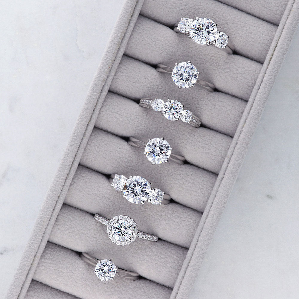 Solitaire 2ct CZ Ring in Sterling Silver