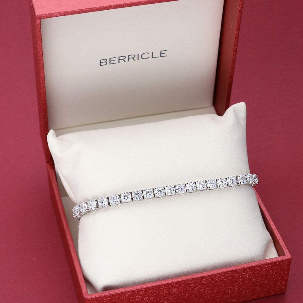 Flatlay view of CZ Tennis Bracelet in Sterling Silver, 6 of 12