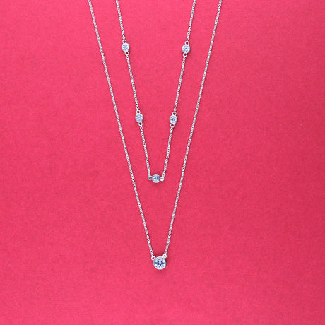 Image Contain: CZ by the Yard Station Necklace, Solitaire Pendant Necklace