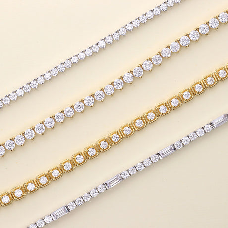 Image Contain: Art Deco Tennis Necklace, Cable Tennis Necklace, Graduated Tennis Necklace, Tennis Necklace