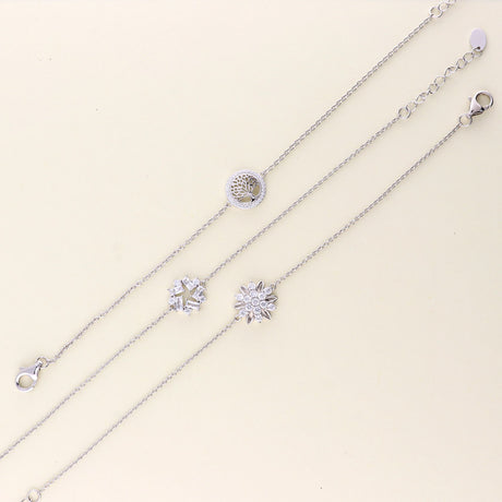 Image Contain: Family Tree Chain Bracelet, Flower Chain Bracelet, Wreath Chain Bracelet