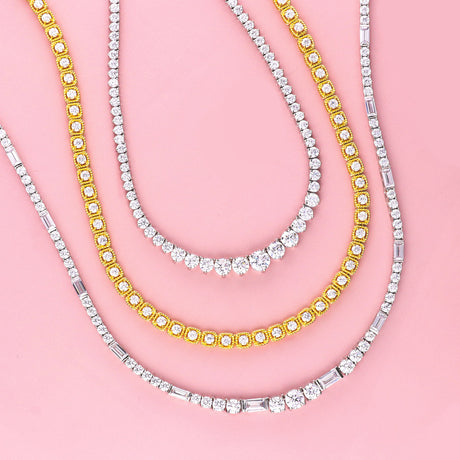 Image Contain: Art Deco Tennis Necklace, Cable Tennis Necklace, Graduated Tennis Necklace