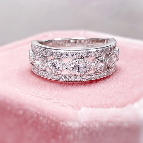 Image Contain: Art Deco Half Eternity Ring
