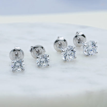 Solitaire 0.8ct/0.9ct CZ Set in Sterling Silver