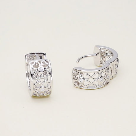 Image Contain: Clover Huggie Earrings